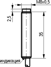 Габариты ISN F1B-31N-2,5-L